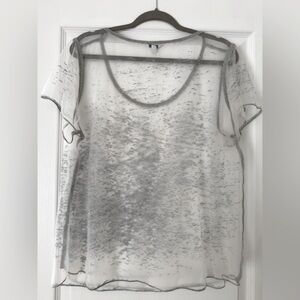Guess Sheer Gray Women's Top